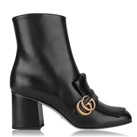 gucci leather web-trim block-heel boot|Gucci boots customer service.